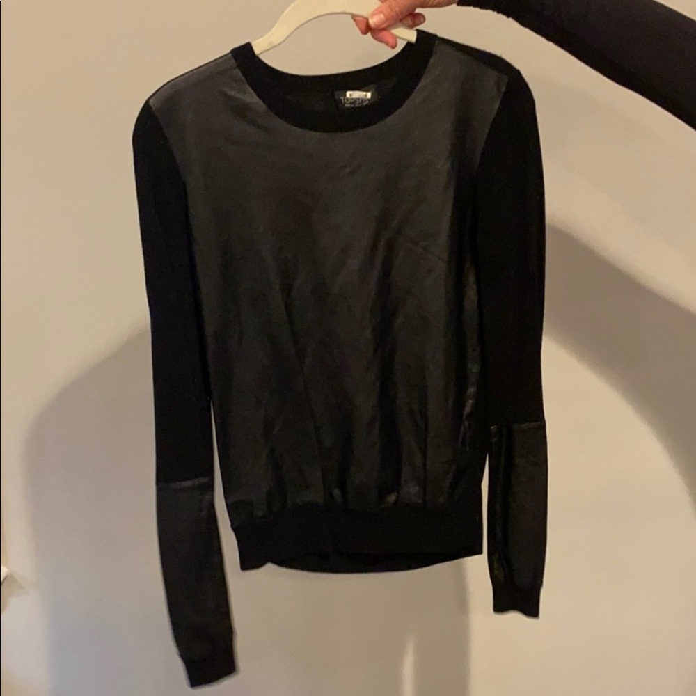 black sweater